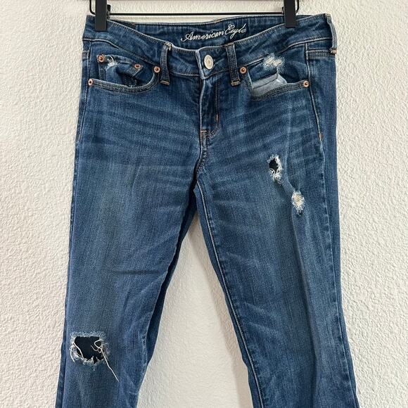 American Eagle Distressed Supper Skinny Jeans Size 8 - Picture 2 of 4